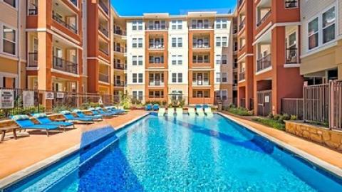 A view of the pool area